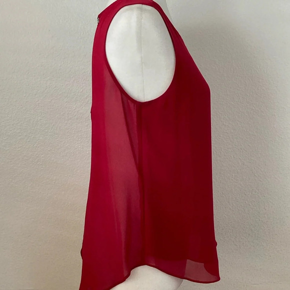 Naked Zebra Red Sleeveless Summer Casual Top Medium - Picture 2 of 4